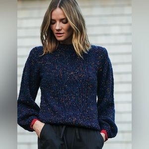 Hatley sweater. Navy confetti boucle. EUC. SZ S.